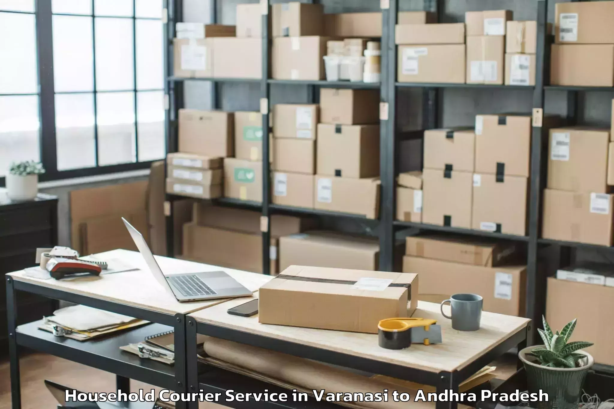 Quality Varanasi to Thotlavalluru Household Courier